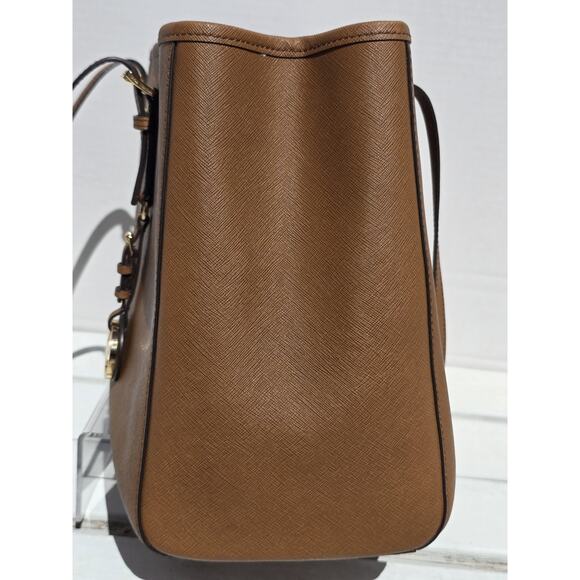 Original Michael Kors saddle brown handbag With Goldware - Picture 4 of 8
